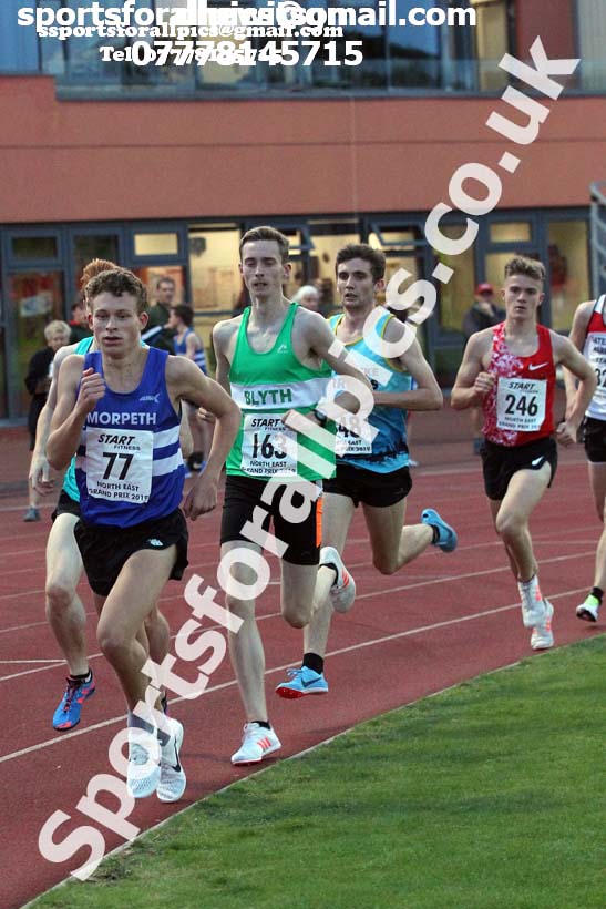 Senior graded 3000 metres, 2019 North East Grand Prix, Gateshead Stadium. Photo: David T. Hewitson/Sports for All Pics